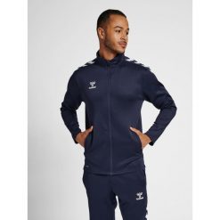 Bluza sportowa dla dorosłych Hummel Core XK Poly Zip Sweat. Niebieskie bluzy Hummel, m, bez wzorów, bez kaptura. Za 209.00 zł.