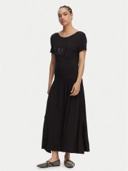 Liu Jo Sukienka codzienna VA6123 JS360 Czarny Regular Fit. Czarne sukienki Liu Jo, na co dzień, m, bez wzorów, z wiskozy, bez kołnierzyka, bez ramiączek, proste. Za 519.99 zł.