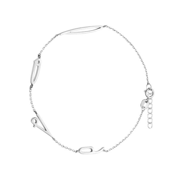 Bransoletka LOVE srebrna. Szare bransoletki Lilou, srebrne. Za 79.00 zł.