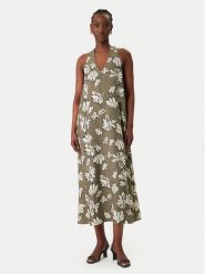 Vero Moda Sukienka letnia Jennifer 10341973 Zielony Regular Fit. Zielone sukienki Vero Moda, na lato, l, bez wzorów, z wiskozy, bez kołnierzyka, bez ramiączek. Za 199.99 zł.