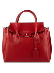 Victor & Hugo Paris Skórzana torebka "Jane" w kolorze czerwonym - 36 x 35 x 24 cm rozmiar: onesize. Czerwone torby na ramię Victor & Hugo Paris, bez wzorów, z materiału, przez ramię, bez dodatków. Za 459.45 zł.