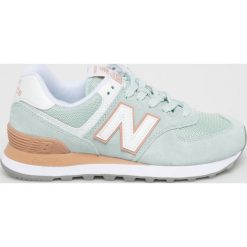 New Balance - Buty WL574ESE. Zielone obuwie sportowe New Balance, z materiału, bez zapięcia. W wyprzedaży za 299.90 zł.