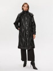 Guess Kurtka przejściowa W3BL30 WFSP0 Czarny Regular Fit. Czarne kurtki Guess, xl, z aplikacjami, ze skóry, bez kaptura. Za 539.99 zł.