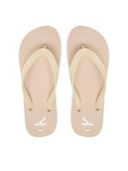 Calvin Klein Jeans Japonki Beach Sandal Transparent Tpu YW0YW01829 Różowy. Czerwone klapki Calvin Klein Jeans, bez wzorów, z jeansu, bez obcasa. Za 109.99 zł.