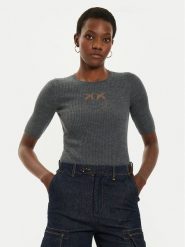 Pinko Sweter Tritone 102017 A18M Szary Regular Fit. Szare swetry Pinko, m, bez wzorów, z wełny, bez ramiączek. Za 699.99 zł.