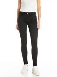 Replay Dżinsy - Skinny fit - w kolorze czarnym rozmiar: W25/L30. Czarne jeansy Replay, l, z aplikacjami. Za 264.95 zł.