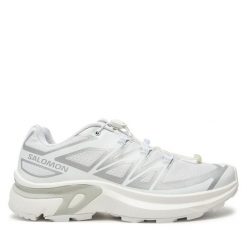 Buty do biegania Salomon. Białe obuwie sportowe Salomon, bez zapięcia, do biegania. Za 349.99 zł.
