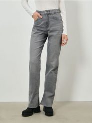 Jeansy straight z efektem sprania - szary. Szare jeansy Sinsay, l, bez wzorów. Za 69.99 zł.
