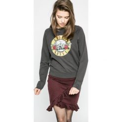 Only - Bluza. Szare bluzy Only, l, z nadrukiem, z bawełny, bez kaptura. W wyprzedaży za 89.90 zł.