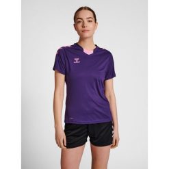 Damska koszulka Hummel hmlhmlCORE. Czerwone bluzki Hummel, xs, bez wzorów, sportowe, bez kołnierzyka, bez ramiączek. Za 130.50 zł.