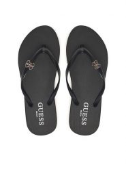 Guess Japonki E6GZ14 BB00F Czarny. Czarne klapki Guess, z aplikacjami, z syntetyku, bez obcasa. Za 99.99 zł.