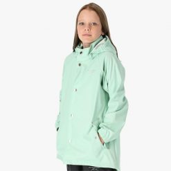 Kurtka przeciwdeszczowa turystyka junior Swedemount Väderöarna Coat wodoodporna. Zielone kurtki sportowe SWEDEMOUNT, m, bez wzorów, bez kaptura. Za 199.99 zł.