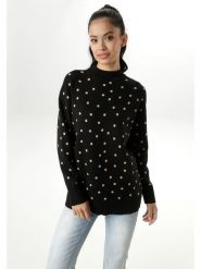 Aniston Sweter w kolorze czarno-beżowym rozmiar: 36. Czarne swetry Aniston, bez wzorów, bez ramiączek. Za 76.45 zł.