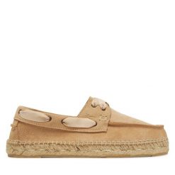 Espadryle Manebi. Brązowe espadryle Manebi, bez wzorów, bez obcasa, bez zapięcia. Za 409.99 zł.