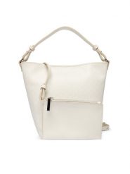 Calvin Klein Torebka Emblem Aop Sm Bucket Crossbody LV04F3506G Biały. Białe torebki klasyczne Calvin Klein, bez wzorów, ze skóry, bez dodatków. Za 449.99 zł.