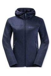 Bluza turystyczna damska Jack Wolfskin Hirschberg. Niebieskie bluzy Jack Wolfskin, s, bez wzorów, z materiału, z kapturem. Za 343.49 zł.