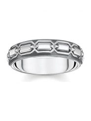 Thomas Sabo Srebrny pierścionek rozmiar: 62. Szare pierścionki Thomas Sabo, srebrne. Za 299.95 zł.