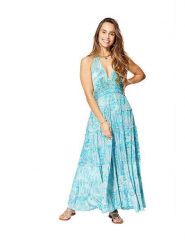 Aller Simplement Sukienka w kolorze błękitnym rozmiar: 34-40. Niebieskie sukienki Aller Simplement, na co dzień, bez wzorów, klasyczne, bez kołnierzyka, bez ramiączek, maxi, proste. Za 56.99 zł.