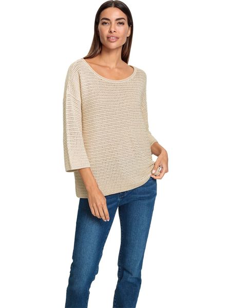 Heine Sweter w kolorze beżowym rozmiar: 44/46. Brązowe swetry Heine, bez wzorów, bez ramiączek. Za 81.95 zł.