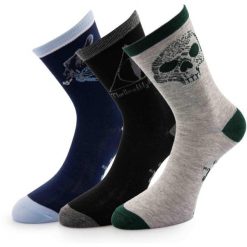 Skarpetki Harry Potter - Zestaw 3 Par Bawełnianych Unisex. Fioletowe skarpety ZEAGLE, bez wzorów, z bawełny. Za 123.99 zł.