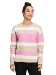 BETTY & CO Sweter w kolorze szarobrązowo-jasnoróżowo-kremowym rozmiar: 40. Brązowe swetry Betty & Co, bez wzorów, bez ramiączek. Za 113.63 zł.