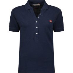 Geographical Norway Koszulka polo "Kelly" w kolorze granatowym rozmiar: XL. Niebieskie bluzki Geographical Norway, xl, bez wzorów, z bawełny, bez kołnierzyka, bez ramiączek. Za 57.20 zł.
