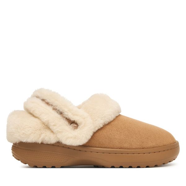 Klapki Crocs. Brązowe klapki Crocs, bez wzorów, bez obcasa. Za 299.99 zł.