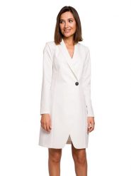 Stylove Sukienka w kolorze kremowym rozmiar: L. Brązowe sukienki Stylove, na co dzień, l, bez wzorów, bez kołnierzyka, bez ramiączek, maxi, proste. Za 64.99 zł.