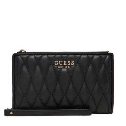 Duży Portfel Damski Guess. Czarne portfele Guess, z aplikacjami. Za 249.99 zł.