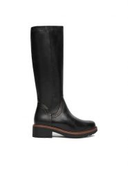 Lasocki Kozaki CEO-RST-5658-05 Czarny. Czarne kozaki Lasocki, ze skóry, bez obcasa, na płaskiej podeszwie, bez zapięcia. Za 399.99 zł.
