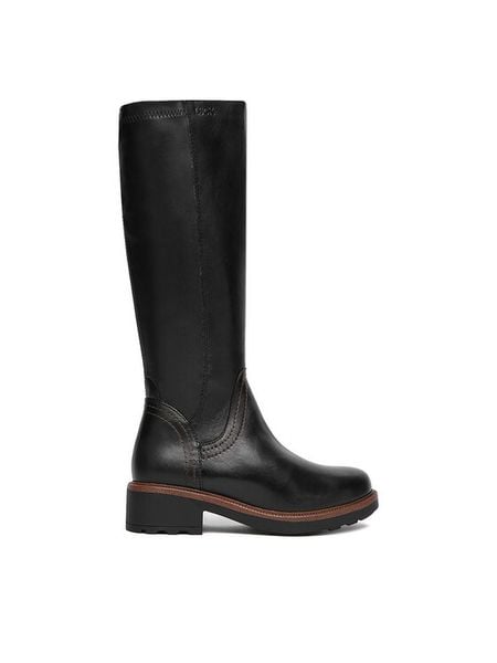 Lasocki Kozaki CEO-RST-5658-05 Czarny. Czarne kozaki Lasocki, ze skóry, bez obcasa, na płaskiej podeszwie, bez zapięcia. Za 399.99 zł.