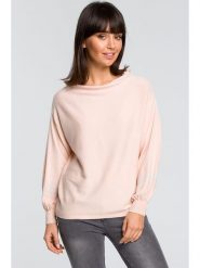 Be Wear Sweter w kolorze jasnoróżowym rozmiar: onesize. Różowe swetry Be Wear, bez wzorów, ze splotem, bez ramiączek. Za 162.45 zł.