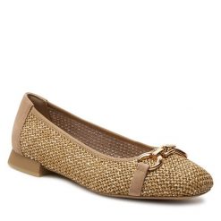 Baleriny Caprice. Niebieskie baleriny Caprice, bez wzorów, bez obcasa. Za 249.99 zł.