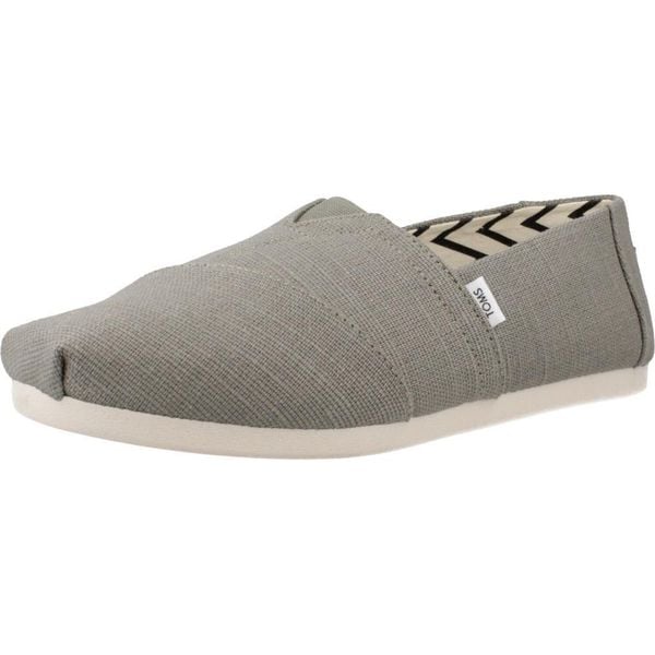 Sandały TOMS 10021903T Szary. Szare sandały Toms, bez wzorów, z tkaniny, bez obcasa, bez zapięcia. Za 254.75 zł.