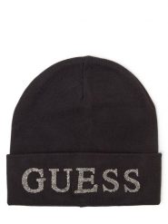GUESS Czapka Kobiety beżowy, L. Brązowe czapki Guess, z aplikacjami, z dzianiny. Za 159.95 zł.