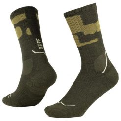 Skarpetki Buff MERINO MW CREW SOCKS MWC2 BEETLE. Zielone skarpety Buff, bez wzorów, z elastanu. Za 139.90 zł.