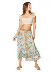 Aller Simplement Spódnica w kolorze błękitno-pomarańczowym rozmiar: 38/40. Niebieskie spódnice Aller Simplement, bez wzorów, klasyczne, maxi. Za 56.99 zł.