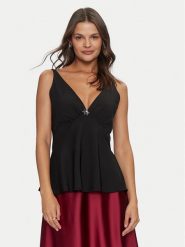 Rinascimento Top CFC0119900003 Czarny Regular Fit. Czarne topy Rinascimento, xs, bez wzorów, z syntetyku, bez kołnierzyka, bez ramiączek. Za 249.99 zł.