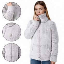 Polar Bluza damska rozpinana AULP NORLIN Ciepła z Wysoką Stójką. Czarne bluzy Aulp, bez wzorów, z polaru, bez kaptura. Za 239.99 zł.