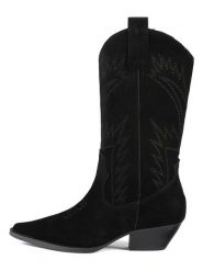 Loft37 Skórzane botki "Crush On U" w kolorze czarnym rozmiar: 39. Czarne botki loft37, bez wzorów, bez obcasa, bez zapięcia. Za 252.94 zł.