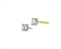 Kolczyki z żółtego złota z brylantami - 0,36 ct - próba 750. Żółte kolczyki Apart, z brylantem, złote. Za 8,290.00 zł.