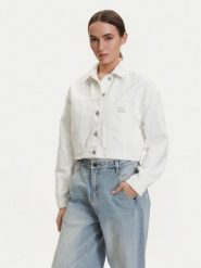 Tommy Jeans Kurtka jeansowa DW0DW21979 Biały Oversize. Białe kurtki Tommy Jeans, m, bez wzorów, z bawełny, bez kaptura. Za 569.99 zł.