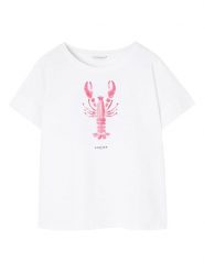 TATUUM Koszulka "Monki" w kolorze białym rozmiar: M. Białe bluzki Tatuum, m, bez wzorów, z bawełny, bez kołnierzyka, bez ramiączek. Za 88.43 zł.