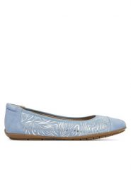 Caprice Baleriny 9-22101-46 Niebieski. Niebieskie baleriny Caprice, bez wzorów, ze skóry, bez obcasa. Za 273.99 zł.