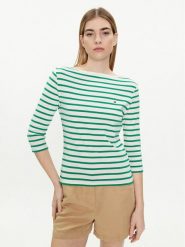 Tommy Hilfiger Bluzka New Cody WW0WW40589 Zielony Slim Fit. Zielone bluzki TOMMY HILFIGER, l, bez wzorów, z bawełny, bez kołnierzyka, bez ramiączek. Za 139.99 zł.