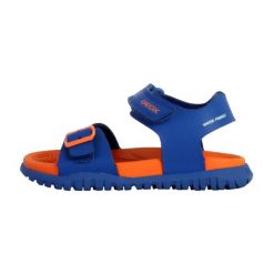 Sandały GEOX J SANDAL FUSBETTO BO Pomarańczowy. Niebieskie sandały Geox, bez wzorów, ze skóry, bez obcasa, bez zapięcia. Za 165.99 zł.