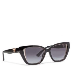 Okulary przeciwsłoneczne Guess. Czarne okulary przeciwsłoneczne Guess, z aplikacjami. Za 699.99 zł.