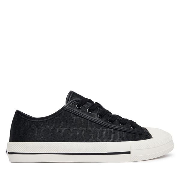 Trampki Guess. Czarne trampki Guess, z aplikacjami, bez zapięcia. Za 364.99 zł.