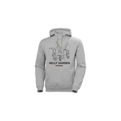 Helly Hansen Mens Manchester Graphic Hoodie Light Gray. Szare swetry Helly Hansen, na zimę, bez wzorów, bez ramiączek. Za 110.99 zł.