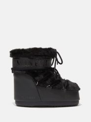 Śniegowce damskie Moon Boot ICON LOW FAUX-FUR BOOTS. Czarne trapery i śniegowce Moon Boot. W wyprzedaży za 903.20 zł.